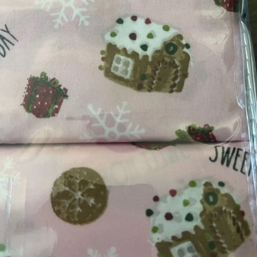 Rae Dunn Sweet Holiday Pink Twin Sheet Set